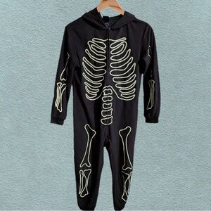 Skeleton Glow in the Dark Onsie Fleece Youth Pajamas XL